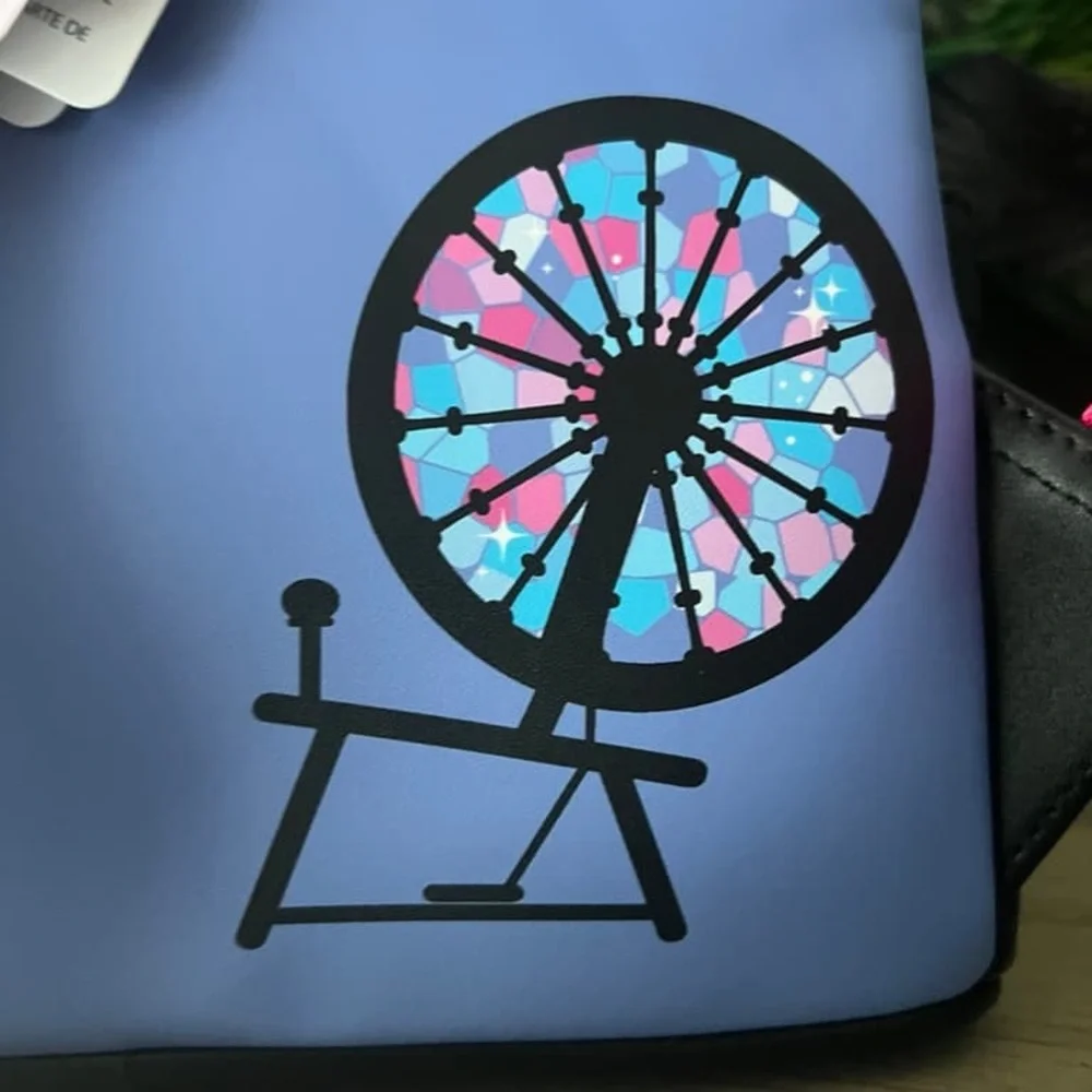 Disney Stained Glass Princess Backpack with Pink Bow - Picture 6 of 10